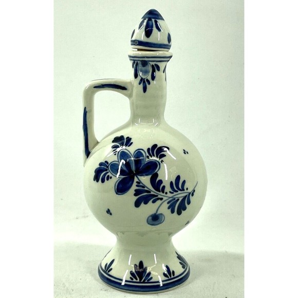 P. Moppe Amsterdam Holland Miniature Pitcher Pottery Hand-Painted with Stopper - Picture 1 of 7